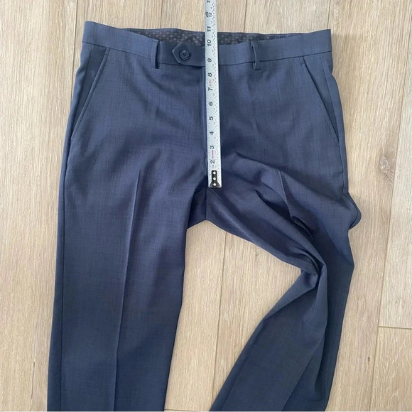 Michael Kors Classic Fit Flat Front Creased Stretch Pants Navy Men’s 34×30 EUC - Picture 6 of 9